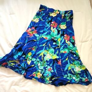 Floral Blue Women's Skirt